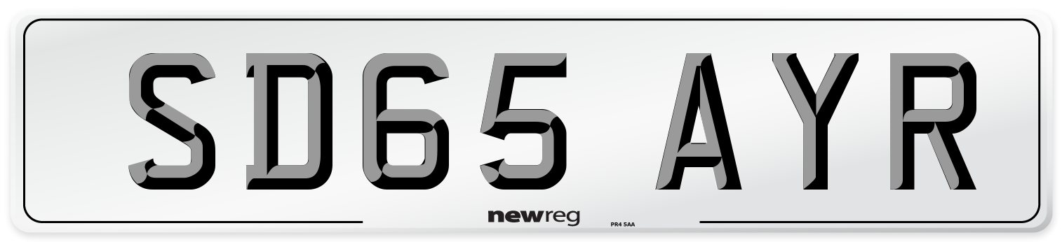 SD65 AYR Number Plate from New Reg